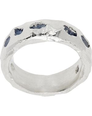 The Ouze Raw Scatter Band Ring - Metallic
