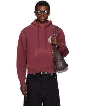Lu'u Dan Burgundy Heavyweight Gym Hoodie - Red