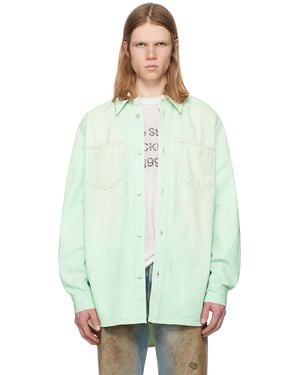 Acne Studios Relaxed Fit Button-Up Denim Shirt - Green