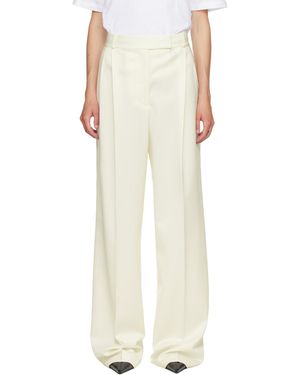 Rohe Off- Mid-Waist Tailored Pants - Natural