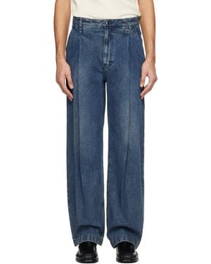 WOOYOUNGMI Corduroy Denim Jeans - Blue
