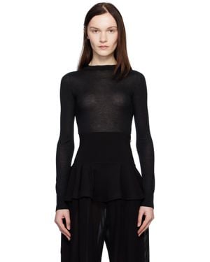 Alaïa ブラック カシミヤ ボディスーツ