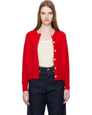 &Daughter Ada Crewneck Cardigan - Red