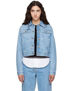 Thom Browne Shrunken Selvedge Denim Jacket - Blue