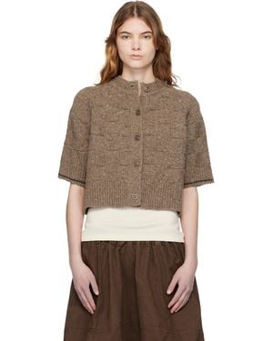 YMC Kwai Knit Cardigan - Brown