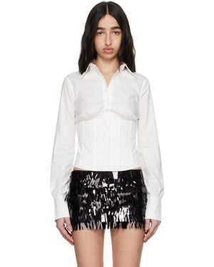 GUIZIO Tailored Corset Long Sleeve Shirt - Black