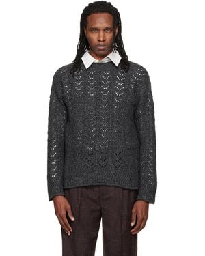 NULLUS Eyelet Sweater - Black
