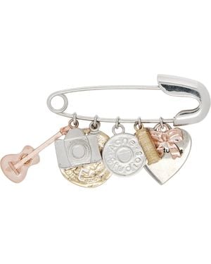 Acne Studios Broche À Breloques - Métallisé