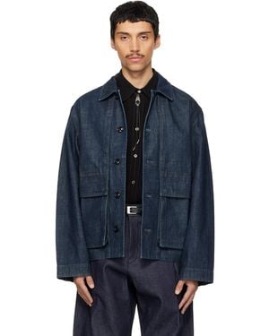 Lemaire Boxy Denim Jacket - Blue