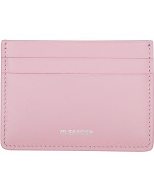 Jil Sander Leather Card Holder - Pink