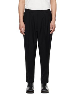 N. Hoolywood Wide Tapered Easy Trousers - Black