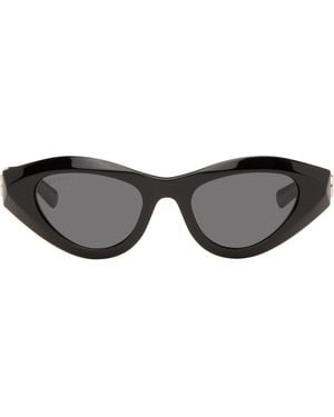 Gucci Lunettes De Soleil Directionnelles Noires - Gris