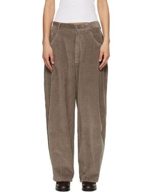 Cordera Corduroy Baggy Trousers - Brown