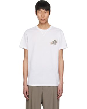 Moncler Double Logo Patch Cotton T-Shirt - White