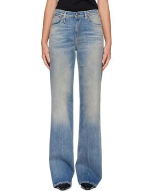 R13 Jean Bleu À Effet Délavé
