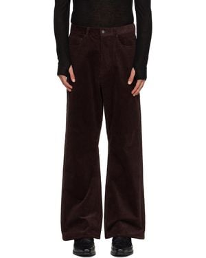 Tonywack Corduroy Loose Flared Trousers - Black