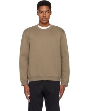 Skims Taupe Fleece Lounge Classic Crewneck Sweatshirt - Multicolour