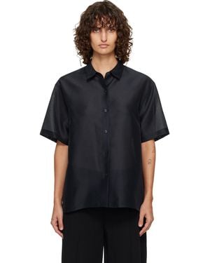LE17SEPTEMBRE Sheer Structured Shirt - Black