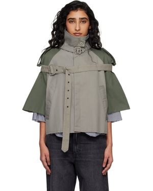 OTTOLINGER Khaki Chopped Trench Jacket - Grey