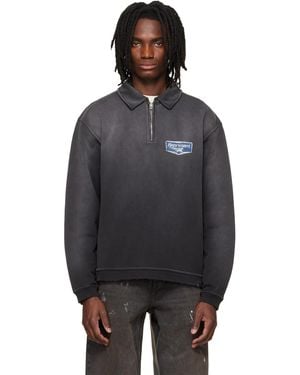 Represent 'Nothing Faster' Quarter Zip Sweatshirt - Black