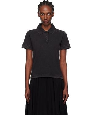 JW Anderson Layered Short Sleeve Polo - Black