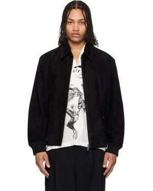 HUGO Extra-Slim-Fit Soft Suede Jacket - Black