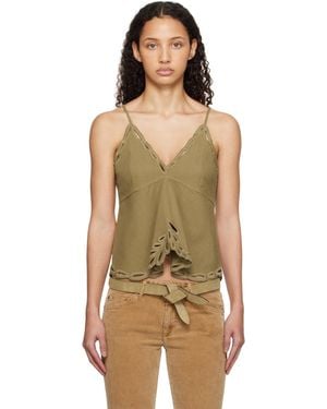 Isabel Marant カーキ Tomeki キャミソール - グリーン