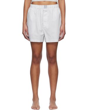 Skims Boxer Blanc Et Bleu