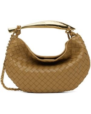 Bottega Veneta Tan Sardine With Chain Bag - Brown