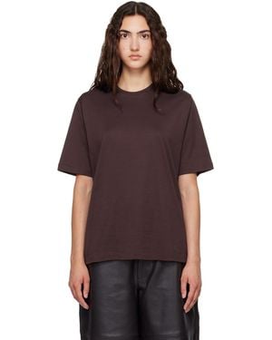 Frankie Shop Burgundy Harper Soft Organic T-Shirt - Brown
