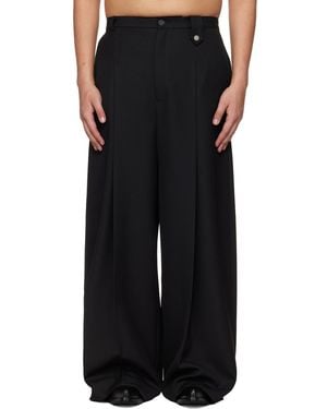 Egonlab Fluid Tailored Wide Leg Trousers - Black