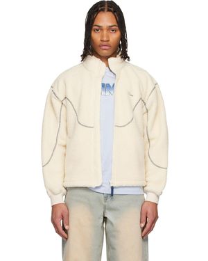 Dime Off- Polar Fleece Sherpa Zip Jacket - Natural