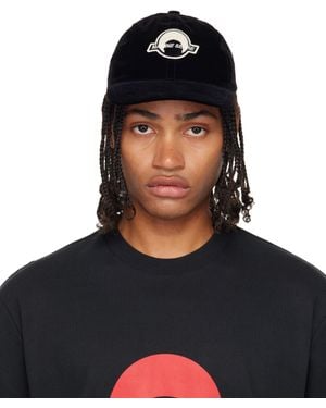 Marine Serre Casquette De Baseball Noire En Velours