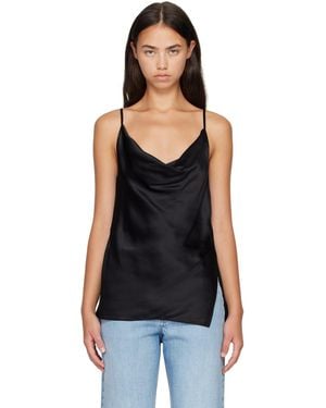 Acne Studios Haut Noir En Satin Lustré
