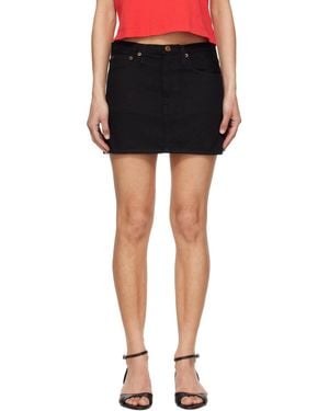 Agolde Minijupe Kiera Noire En Denim