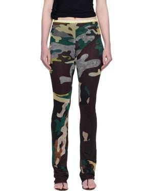 OTTOLINGER Pantalon De Détente Multicolore En Filet À Motif Camouflage - Noir