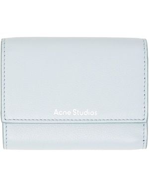 Acne Studios Leather Trifold Wallet - Blue
