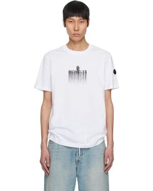 Moncler Faded Logo Cotton T-Shirt - White