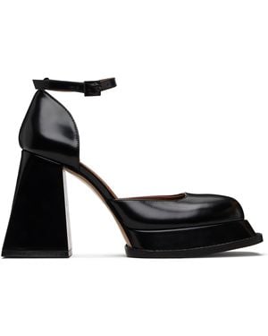ShuShu/Tong Round Toe Strap High Heels - Black