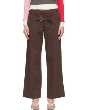 GIMAGUAS Belt Pants - Brown