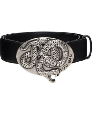 Lu'u Dan Twisted Snake Cowboy Belt - Black