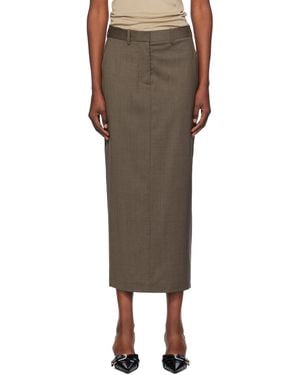 【関税込み】Helmut Lang ブラウン ジッパー マキシスカート レディース Helmut Lang マキシスカート | オンラインセールは