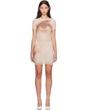 Jean Paul Gaultier 'the Face Short' Minidress - Natural