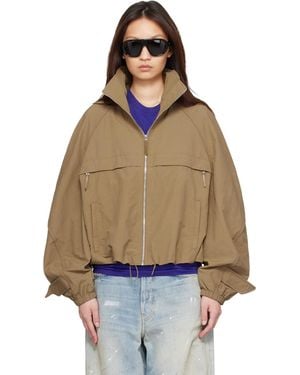 Acne Studios Tan Nylon Logo Jacket - Multicolor
