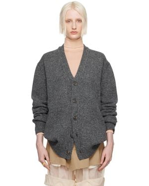 Maison Margiela グレー ウォッシュ ラムウール カーディガン