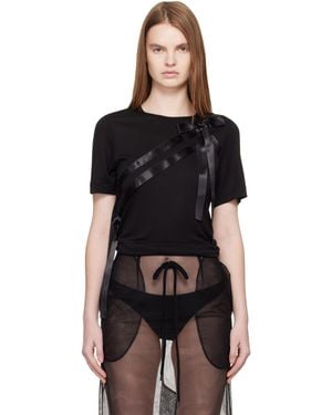 Simone Rocha Bow Sash Easy T-Shirt - Black