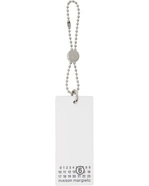 MM6 by Maison Margiela 'numeric Tag' Bag Charm - White