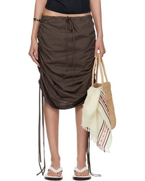 Baserange Ssense Exclusive Pictorial Strap Midi Skirt - Black