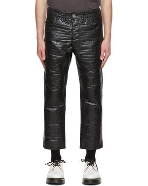 Song For The Mute Matelassé Faux-Leather Trousers - Black