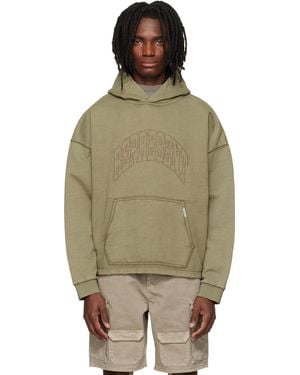 Represent Khaki Embellished Hoodie - Green